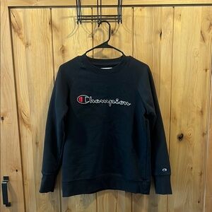 Champion Black Crewneck Sweatshirt - Medium